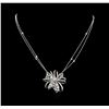 Image 2 : 14KT White Gold 1.20 ctw Diamond Necklace