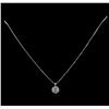 Image 2 : 14KT White Gold 0.96 ctw Diamond Pendant With Chain