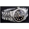 Image 4 : Rolex Stainless Steel Black Diamond DateJust Men's Watch