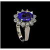 Image 4 : 3.13 ctw Tanzanite and Diamond Ring - 14KT White Gold