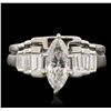 Image 2 : 14KT White Gold EGL Certified 1.70 ctw Diamond Ring