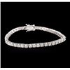 Image 1 : 14KT White Gold 5.52 ctw Diamond Tennis Bracelet