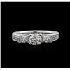 Image 2 : 18KT White Gold 1.07 ctw Diamond Ring