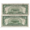 Image 2 : 1934 $5 Silver Certificate Currency Lot of 2