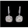 Image 1 : 3.47 ctw Diamond Earrings - 18KT White Gold