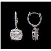 Image 2 : 3.47 ctw Diamond Earrings - 18KT White Gold