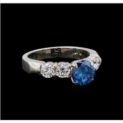 1.75 ctw Fancy Blue Diamond Ring - Platinum