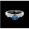 Image 2 : 1.75 ctw Fancy Blue Diamond Ring - Platinum