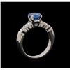 Image 4 : 1.75 ctw Fancy Blue Diamond Ring - Platinum