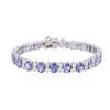 Image 1 : 14KT White Gold 19.14 ctw Tanzanite and Diamond Bracelet
