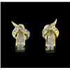 Image 1 : 18KT Yellow Gold 1.76 ctw Diamond Earrings