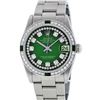 Image 1 : Rolex Stainless Steel VVS Diamond and Emerald DateJust Midsize Watch