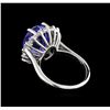 Image 3 : 8.72 ctw Tanzanite and Diamond Ring - 14KT White Gold