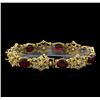 Image 2 : 14KT Yellow Gold 30.97 ctw Ruby and Diamond Bracelet