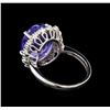 Image 3 : 14KT White Gold 7.48 ctw Tanzanite and Diamond Ring