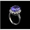 Image 4 : 14KT White Gold 7.48 ctw Tanzanite and Diamond Ring