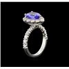 Image 3 : 2.38 ctw Tanzanite and Diamond Ring - 14KT White Gold