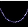 Image 2 : 33.50 ctw Tanzanite Necklace - 14KT White Gold