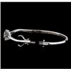 Image 3 : 0.61 ctw Diamond Bangle Bracelet - 14KT White Gold