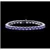 Image 1 : 17.78 ctw Tanzanite Bracelet - 14KT White Gold