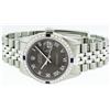 Image 3 : Rolex Stainless Steel Dark Rhodium Roman Sapphire DateJust Men's Watch
