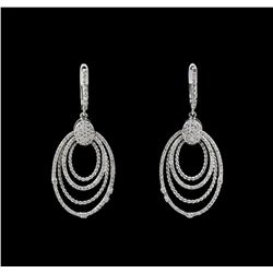 14KT White Gold 1.30 ctw Diamond Earrings