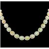 Image 2 : 48.17 ctw Opal and Diamond Necklace -  14KT Yellow Gold