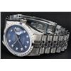 Image 4 : Rolex Stainless Steel Blue Diamond and Sapphire DateJust Men's Watch