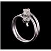 Image 4 : 0.30 ctw Diamond Ring - 14KT White Gold