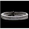 Image 1 : 7.25 ctw Diamond Bracelet - 14KT White Gold