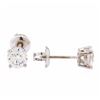 Image 2 : 1.04 ctw Diamond Stud Earrings - 14KT White Gold
