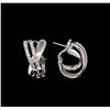 Image 2 : 0.70 ctw Diamond Earrings - 18KT White Gold