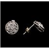 Image 2 : 0.70 ctw Diamond Earrings - 14KT White Gold