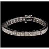 Image 1 : 26.35 ctw Diamond Tennis Bracelet - 14KT White Gold