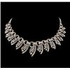 Image 1 : 15.40 ctw Diamond Necklace - 18KT White Gold