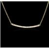 Image 1 : 14KT Yellow Gold 0.84 ctw Diamond Necklace