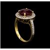 Image 4 : 14KT Yellow Gold 4.98 ctw Ruby and Diamond Ring