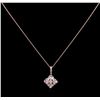 Image 2 : 1.75 ctw Diamond Pendant With Chain - 14KT Rose Gold