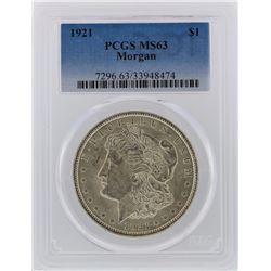 1921 PCGS MS63 Morgan Silver Dollar