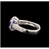 Image 3 : 14KT White Gold 1.56 ctw Tanzanite and Diamond Ring
