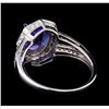 Image 3 : 1.79 ctw Tanzanite and Diamond Ring - 14KT White Gold