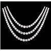 Image 1 : 14KT White Gold 11.60 ctw Diamond Necklace