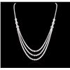 Image 2 : 14KT White Gold 11.60 ctw Diamond Necklace