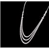 Image 3 : 14KT White Gold 11.60 ctw Diamond Necklace