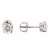 Image 2 : 1.40 ctw Diamond Stud Earrings - 14KT White Gold