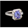 Image 1 : 14KT White Gold 2.18 ctw Tanzanite and Diamond Ring