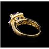 Image 3 : 14KT Yellow Gold 3.71 ctw Tanzanite and Diamond Ring