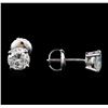Image 2 : 1.10 ctw Diamond Stud Earrings - 14KT White Gold