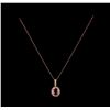 Image 2 : 2.65 ctw Ruby and Diamond Pendant With Chain - 14KT Rose Gold