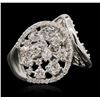 Image 2 : 14KT White Gold 3.81 ctw Diamond Ring